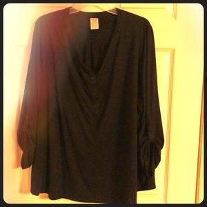 Black long sleeve top